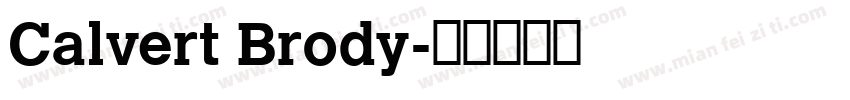 Calvert Brody字体转换